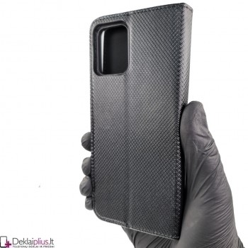 Telone atverčiamas dėklas - juodas (Motorola Moto G73)